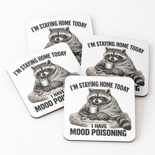 Item preview, Mood Poisoning Raccoon Funny Introvert Design designed and sold by HippyRikky.