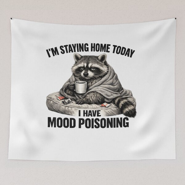 Item preview, Mood Poisoning Raccoon Funny Introvert Design designed and sold by HippyRikky.