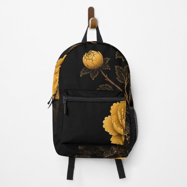 Item preview, Peony Bloom on a Dark Scholar’s Rock – Korean Minhwa Floral Art designed and sold by K-Tradition.
