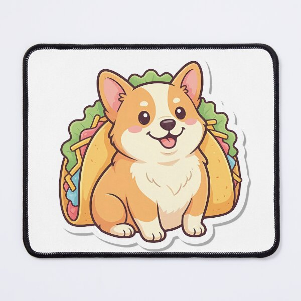 Item preview, Cute Kawaii Taco Corgi Dog Sticker designed and sold by YALLABUY.