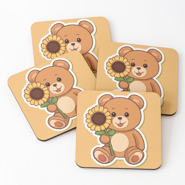 Item preview, Sunflower Bear Kawaii Sticker designed and sold by Stylestickers55.