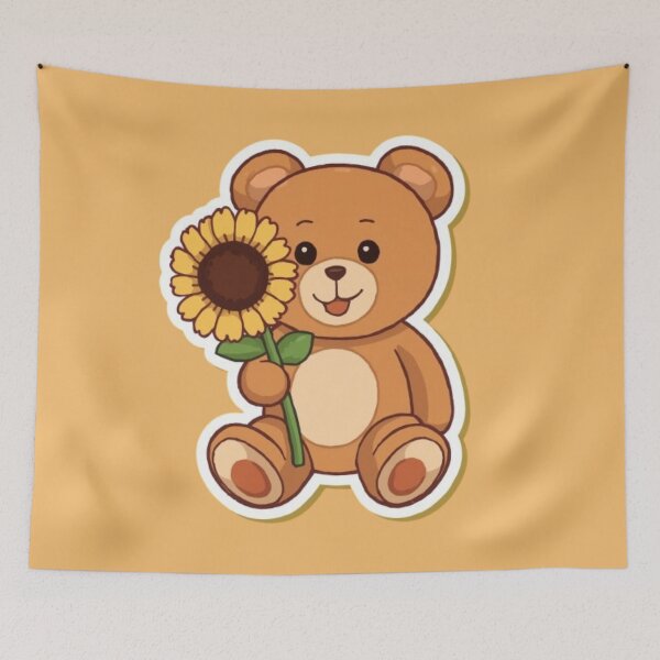 Item preview, Sunflower Bear Kawaii Sticker designed and sold by Stylestickers55.
