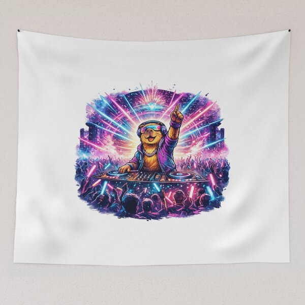 Item preview, EDM Festival Capybara Neon Party Energy designed and sold by NovaMoodCo.