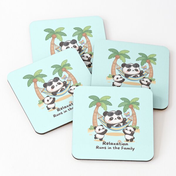Item preview, Relaxation Runs in the Family – Cute Panda Hammock Family Design designed and sold by BCapybara.