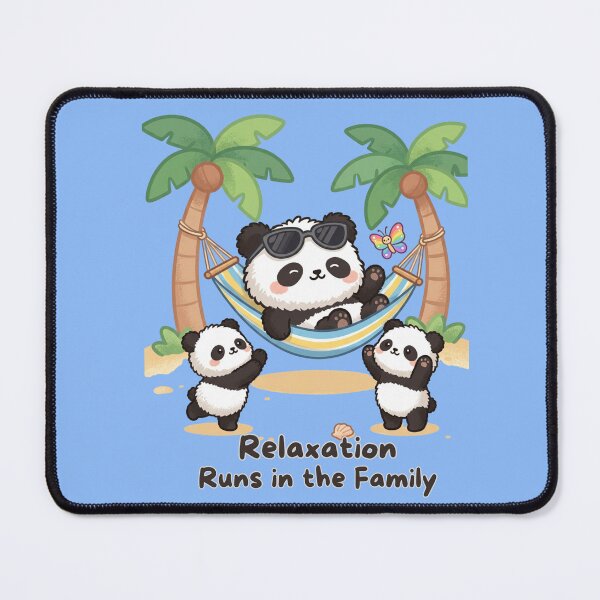 Item preview, Relaxation Runs in the Family – Cute Panda Hammock Family Design designed and sold by BCapybara.