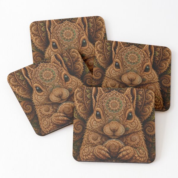 Item preview, Fractal Mandala Squirrel designed and sold by hyperbeast store.