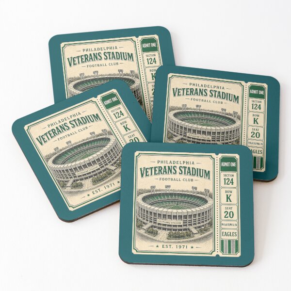 Item preview, Veterans Stadium Vintage Ticket, Philadelphia Retro Football Stadium designed and sold by GhostDawgs.
