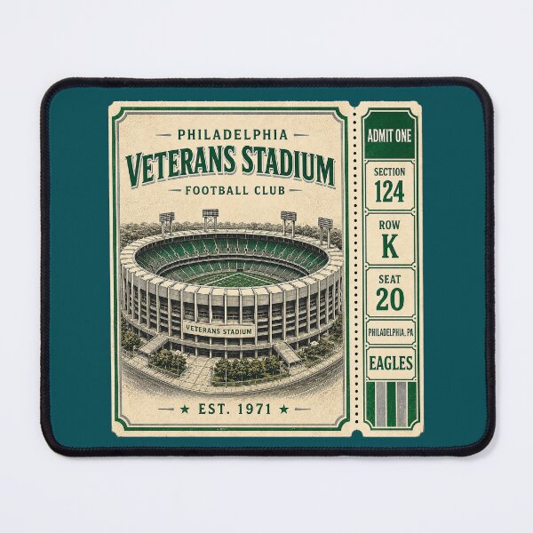 Item preview, Veterans Stadium Vintage Ticket, Philadelphia Retro Football Stadium designed and sold by GhostDawgs.
