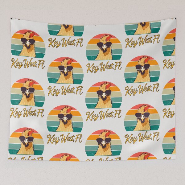 Item preview, Key West Rooster and Retro Sunset for family vacation in Florida  designed and sold by erozzz.