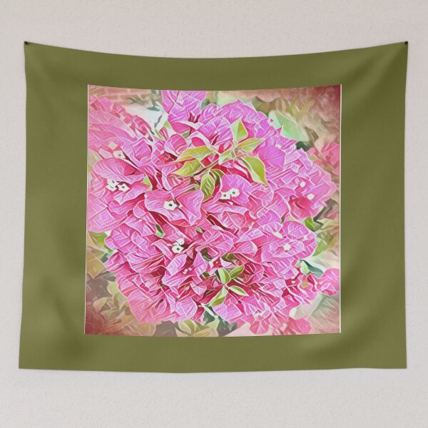 Item preview, Abstract Impressionist Pink Bougainvillea Digital Illustration designed and sold by BalkanBloom.