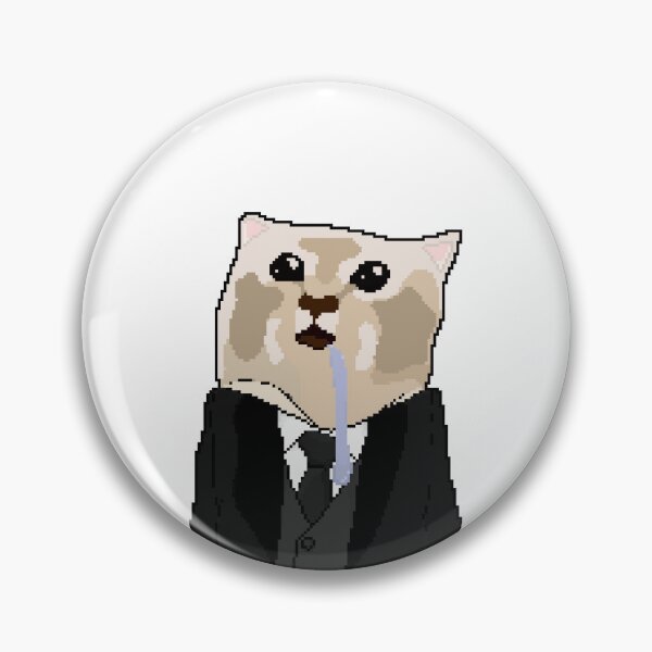 Item preview, Pixel drooling cat in suit designed and sold by Yuri-Chan-Art.
