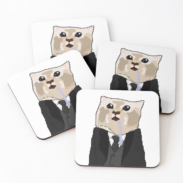 Item preview, Pixel drooling cat in suit designed and sold by Yuri-Chan-Art.