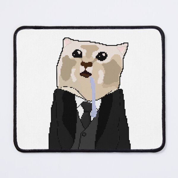Item preview, Pixel drooling cat in suit designed and sold by Yuri-Chan-Art.