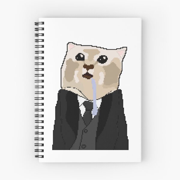 Item preview, Pixel drooling cat in suit designed and sold by Yuri-Chan-Art.
