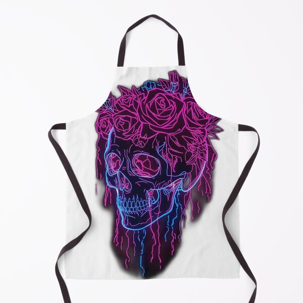 Item preview, Neon Rose Crown Skull Cyberpunk Gothic Art designed and sold by Luna-Flow.