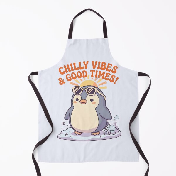 Item preview, Chilly Vibes and Good Times Cute Retro Kawaii Penguin designed and sold by dreephic22.