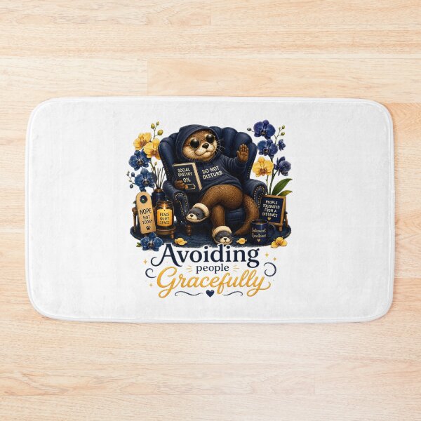 Item preview, Avoiding People Gracefully – Introvert Otter Illustration designed and sold by Naturalite19.