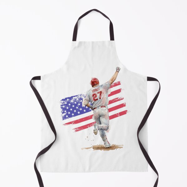 Item preview, Mike Trout 27 Baseball Patriotic Watercolor Art designed and sold by cucuzeus.