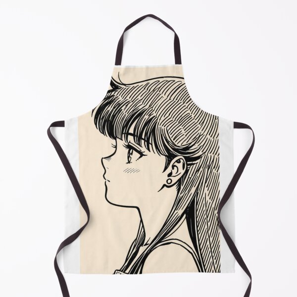 Item preview, Illustration - Young woman left profile delicate with ear loops designed and sold by AnimeShin.