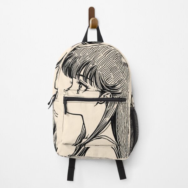 Item preview, Illustration - Young woman left profile delicate with ear loops designed and sold by AnimeShin.