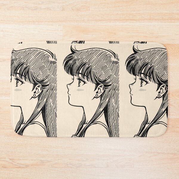 Item preview, Illustration - Young woman left profile delicate with ear loops designed and sold by AnimeShin.