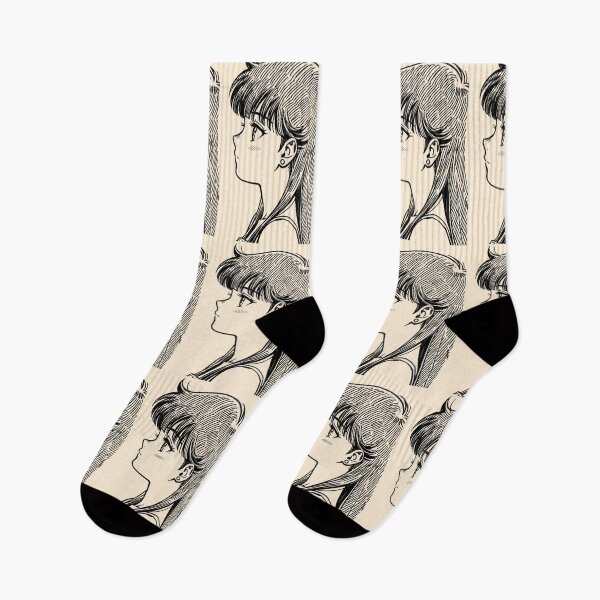 Item preview, Illustration - Young woman left profile delicate with ear loops designed and sold by AnimeShin.