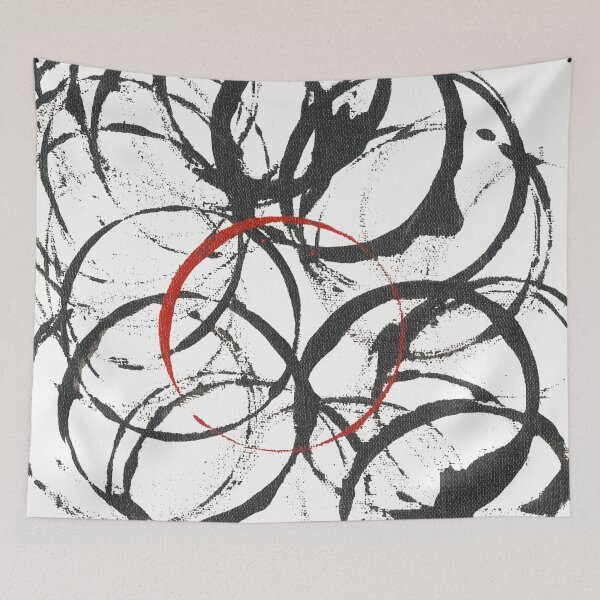 Item preview, Friends Circle Geo Design Black White Red designed and sold by BuckaBaby.