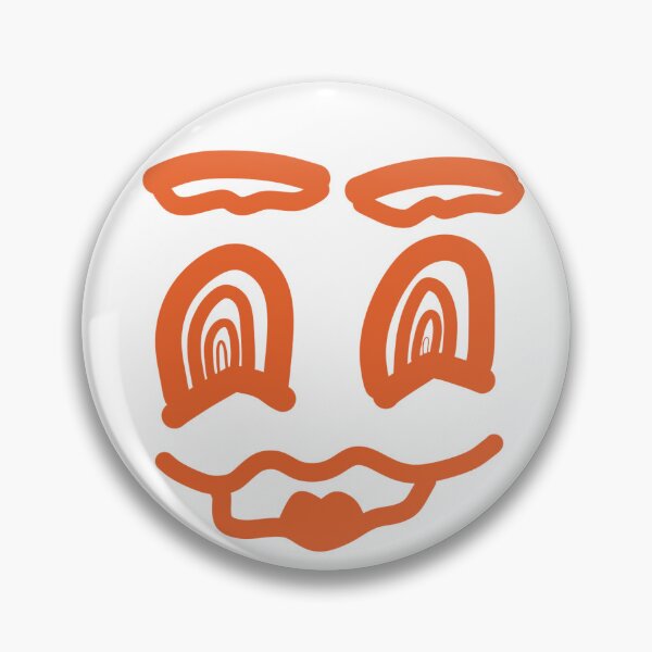 Item preview, Orange Abstract Face Doodle – Minimal Hand Drawn Character Art designed and sold by felipemaldonadoart.