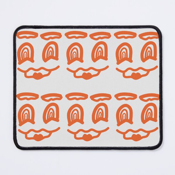 Item preview, Orange Abstract Face Doodle – Minimal Hand Drawn Character Art designed and sold by felipemaldonadoart.