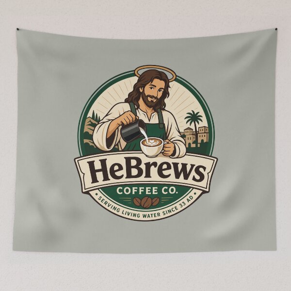 Item preview, HeBrews Coffee Co designed and sold by GhoulishGraphX.