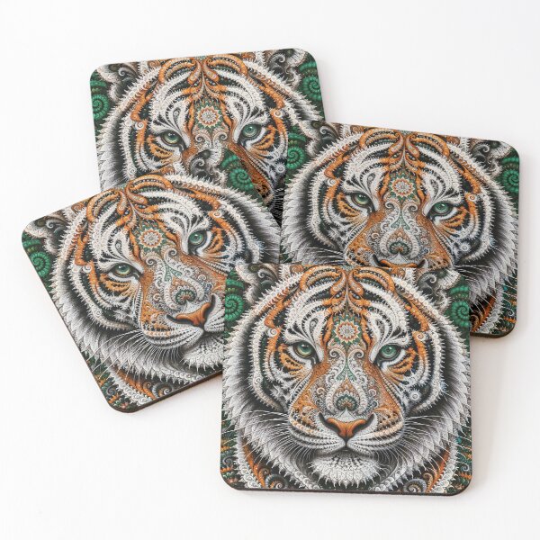 Item preview, Fractal Mandala Tiger designed and sold by hyperbeast store.