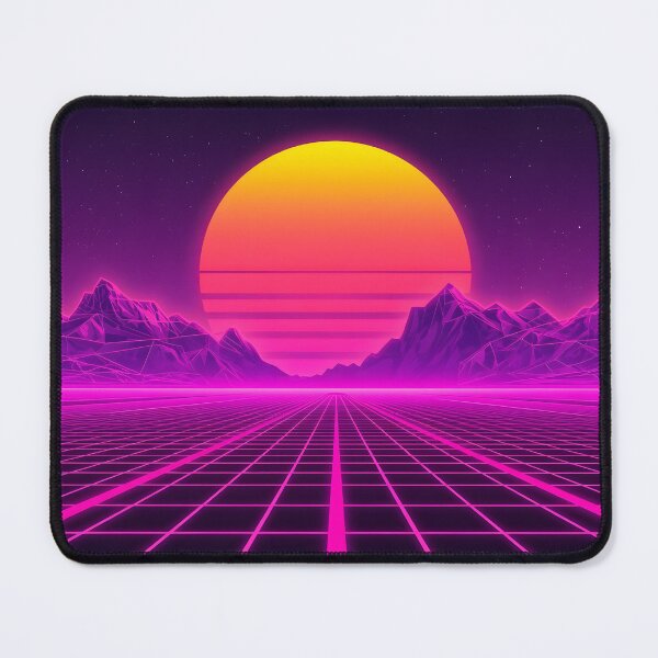 Item preview, Retro 80s Synthwave Outrun Neon Sunset Grid Art designed and sold by Luna-Flow.