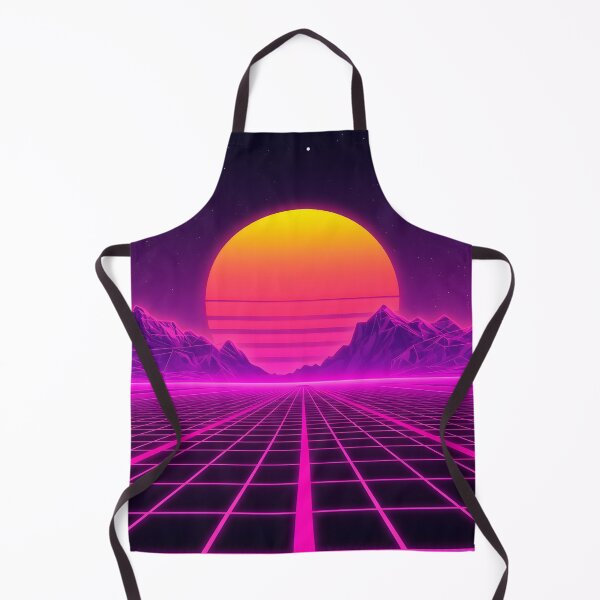 Item preview, Retro 80s Synthwave Outrun Neon Sunset Grid Art designed and sold by Luna-Flow.