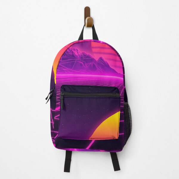 Item preview, Retro 80s Synthwave Outrun Neon Sunset Grid Art designed and sold by Luna-Flow.