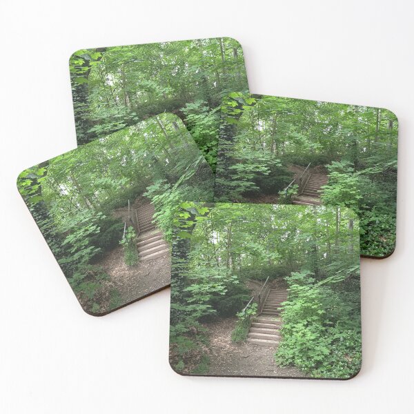 Item preview, Forest Path With Wooden Steps designed and sold by PhuongVoArt.