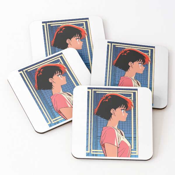 Item preview, Illustration - Young woman profile with black hair and red streaks designed and sold by AnimeShin.