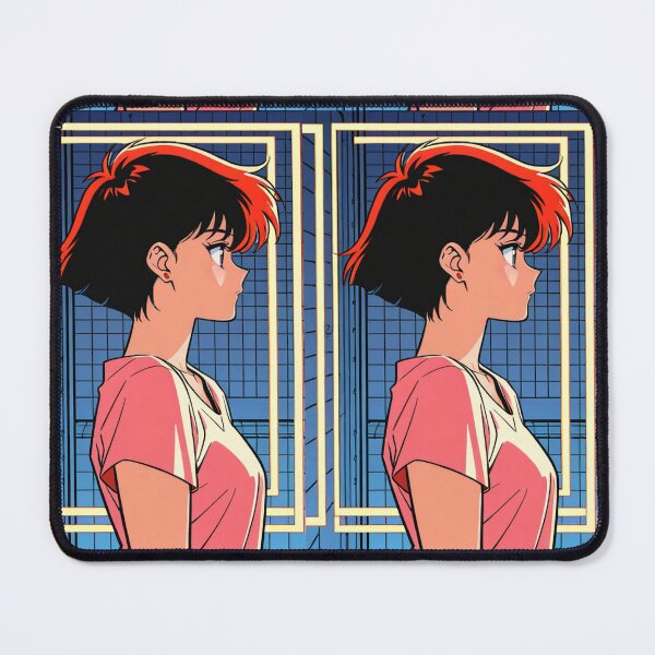 Item preview, Illustration - Young woman profile with black hair and red streaks designed and sold by AnimeShin.
