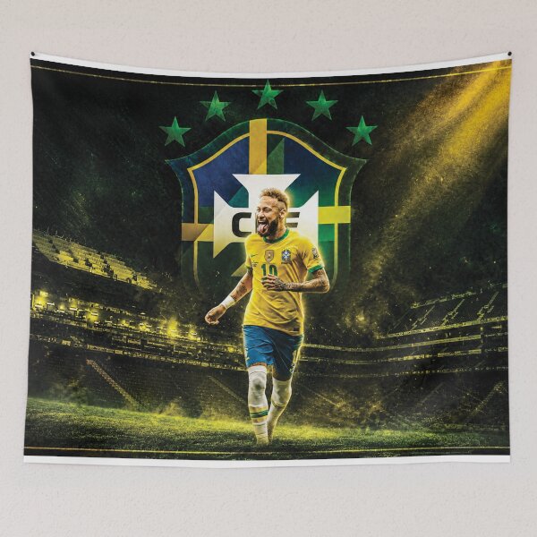 Item preview, Neymar Brazil Football Stadium Poster designed and sold by myJPEG.