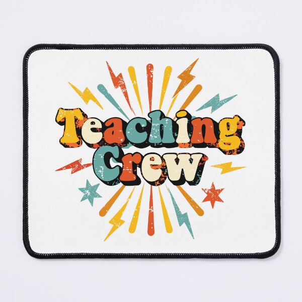 Item preview, Retro Teaching Crew Colorful Groovy Teacher Design designed and sold by Nuvoro Gifts.