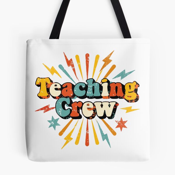 Item preview, Retro Teaching Crew Colorful Groovy Teacher Design designed and sold by Nuvoro Gifts.
