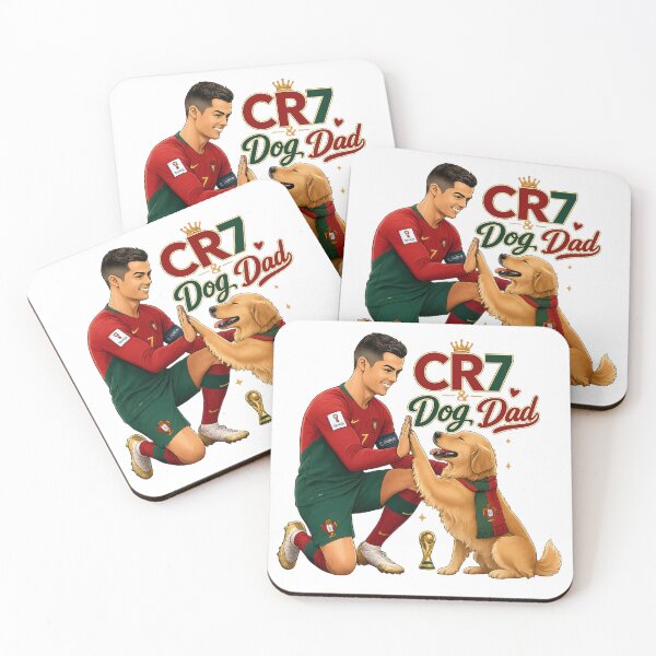 Item preview, CR7 Portugal with Golden Retriever Dog Dad Kawaii World Cup designed and sold by Ashley critters.