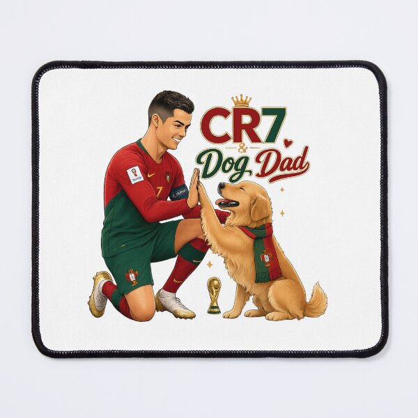 Item preview, CR7 Portugal with Golden Retriever Dog Dad Kawaii World Cup designed and sold by Ashley critters.