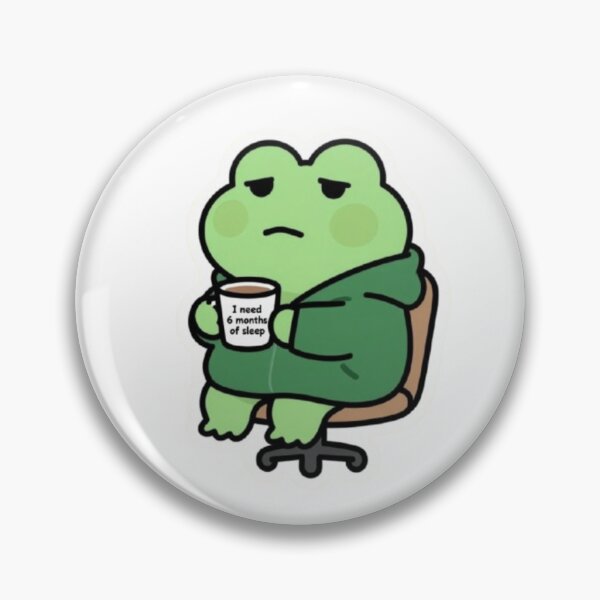 Item preview, I Need 6 Months of Sleep Frog | Funny Burnout Meme Frog Hoodie Design designed and sold by RandomWalker.