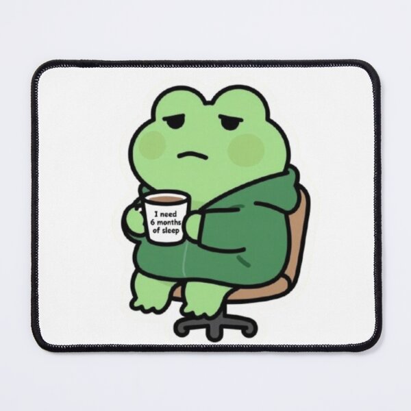 Item preview, I Need 6 Months of Sleep Frog | Funny Burnout Meme Frog Hoodie Design designed and sold by RandomWalker.