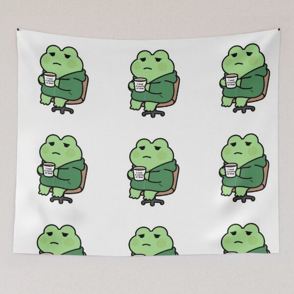 Item preview, I Need 6 Months of Sleep Frog | Funny Burnout Meme Frog Hoodie Design designed and sold by RandomWalker.