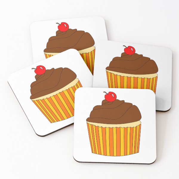 Item preview, Cute Chocolate Cupcake With Cherry On Top designed and sold by Sartoris Art.