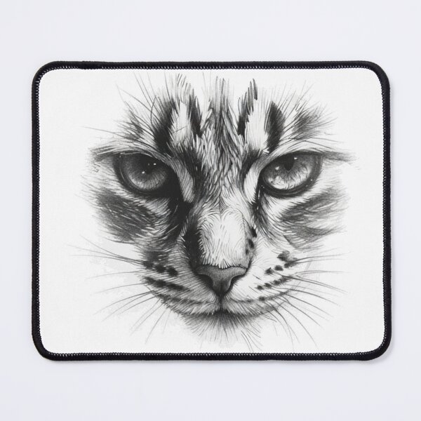 Item preview, Piercing Feline Eyes | Monochrome Wild Cat Art designed and sold by Spiritualwall.