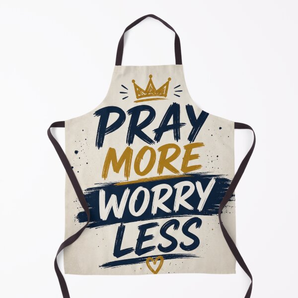 Item preview, Pray More Worry Less Christian Art designed and sold by Daily Devotional Store.