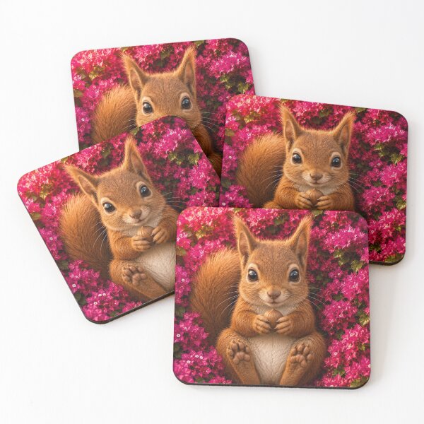 Item preview, Cute Squirrel Among Pink Bougainvillea designed and sold by Rohan132.