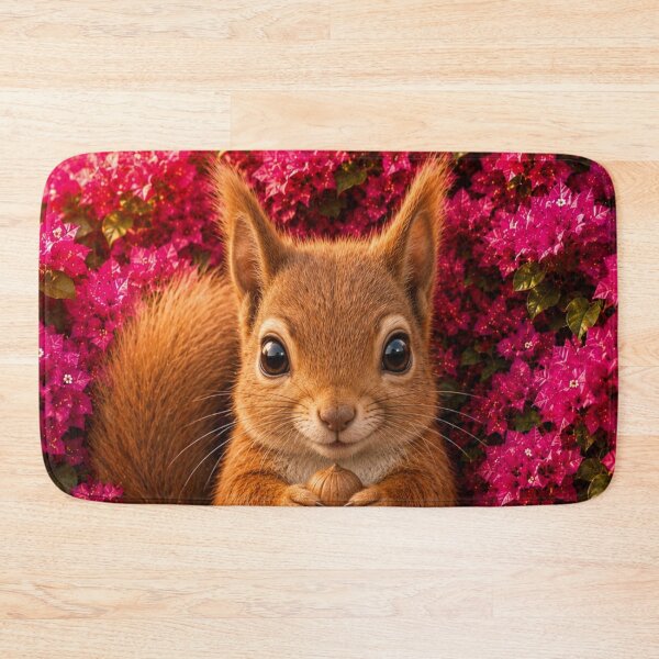Item preview, Cute Squirrel Among Pink Bougainvillea designed and sold by Rohan132.